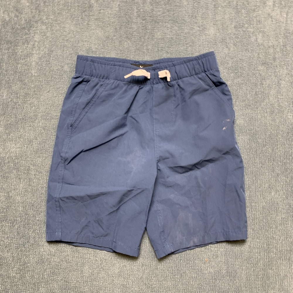 Eddie Bauer Swim Trunks Boys 6 Navy Swimwear Water Polo Elastic Waist Drawstring